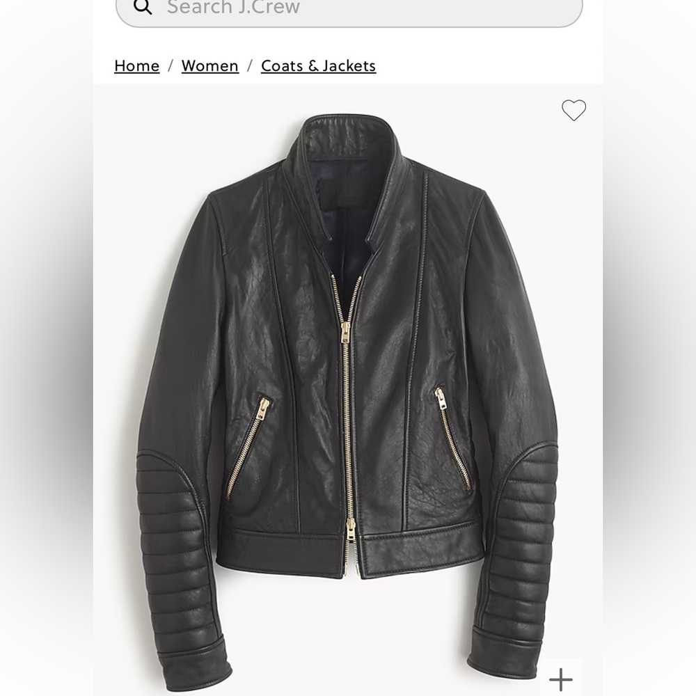 JCrew Collection leather jacket - size 2 EUC